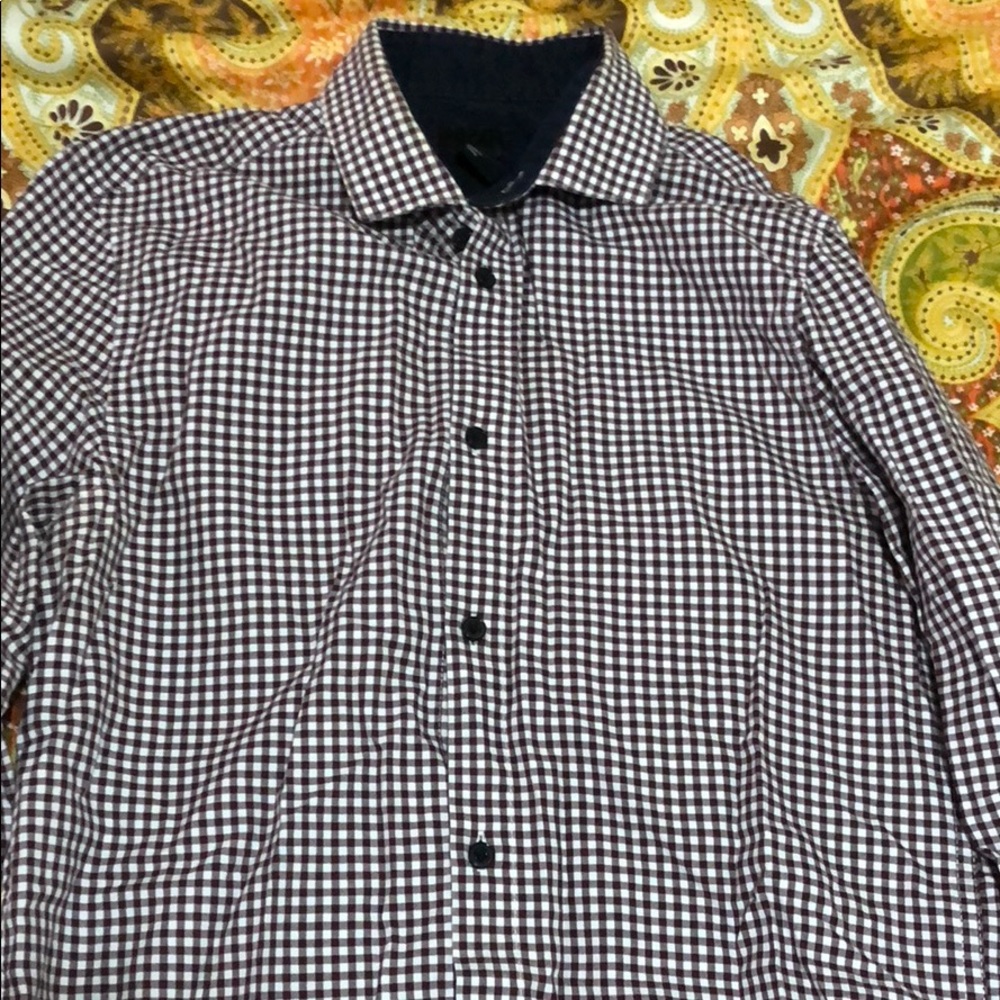 Slim Fit Buttoned Down Checkered Long Sleeve Shirt - image 2